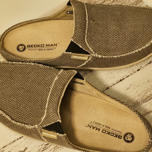 Gecko Man Walk Hero Slippers Canvas Slip on Clog with Arch Support Size M12 - Picture 3 of 10